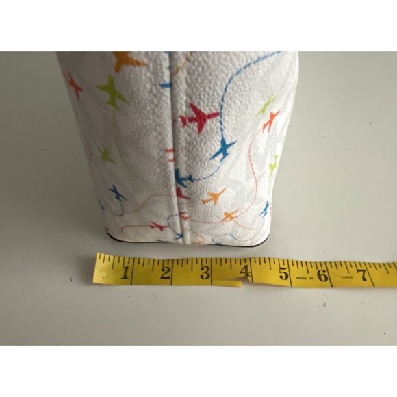 Michael Kors Jet Set Carryall Airplanes Tote Bag White Multicolor NEW - Picture 7 of 15